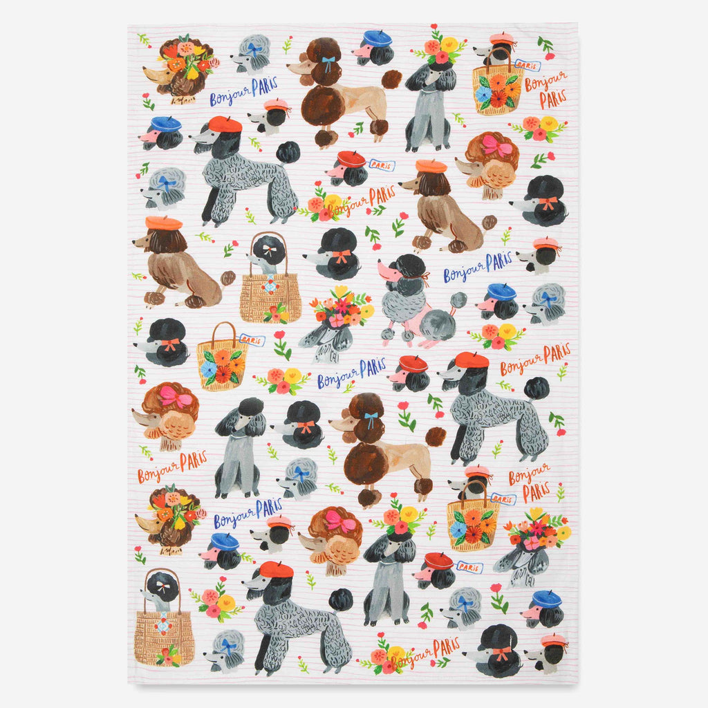 Bon|Artis Ooh La La Poodles Tea Towel