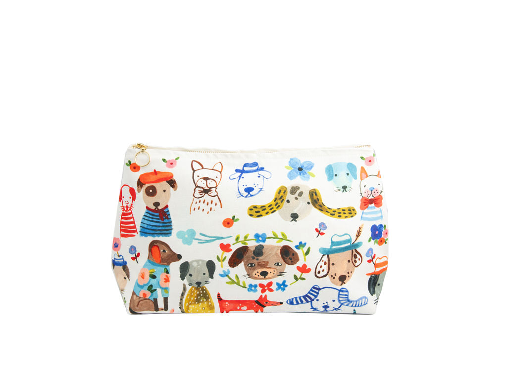 Bon|Artis Painted Dog Cosmetic Bag
