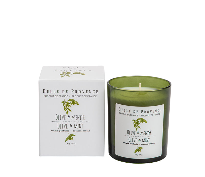 Belle de Provence Olive & Mint 190g Scented Candle - Lothantique USA