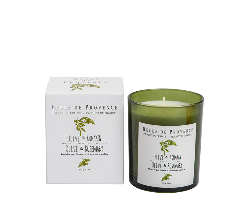 Belle de Provence Olive & Rosemary 190g Scented Candle - Lothantique USA